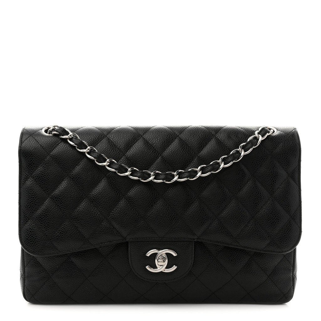 Chanel Caviar Quilted Jumbo Double Flap Black