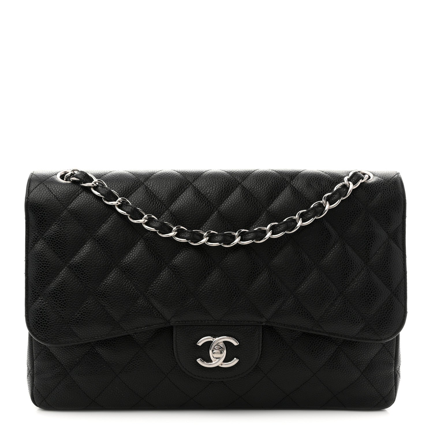 Chanel Caviar Quilted Jumbo Double Flap Black