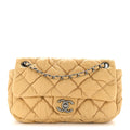 Chanel Calfskin Quilted Medium Bubble Quilt Flap Bag Beige