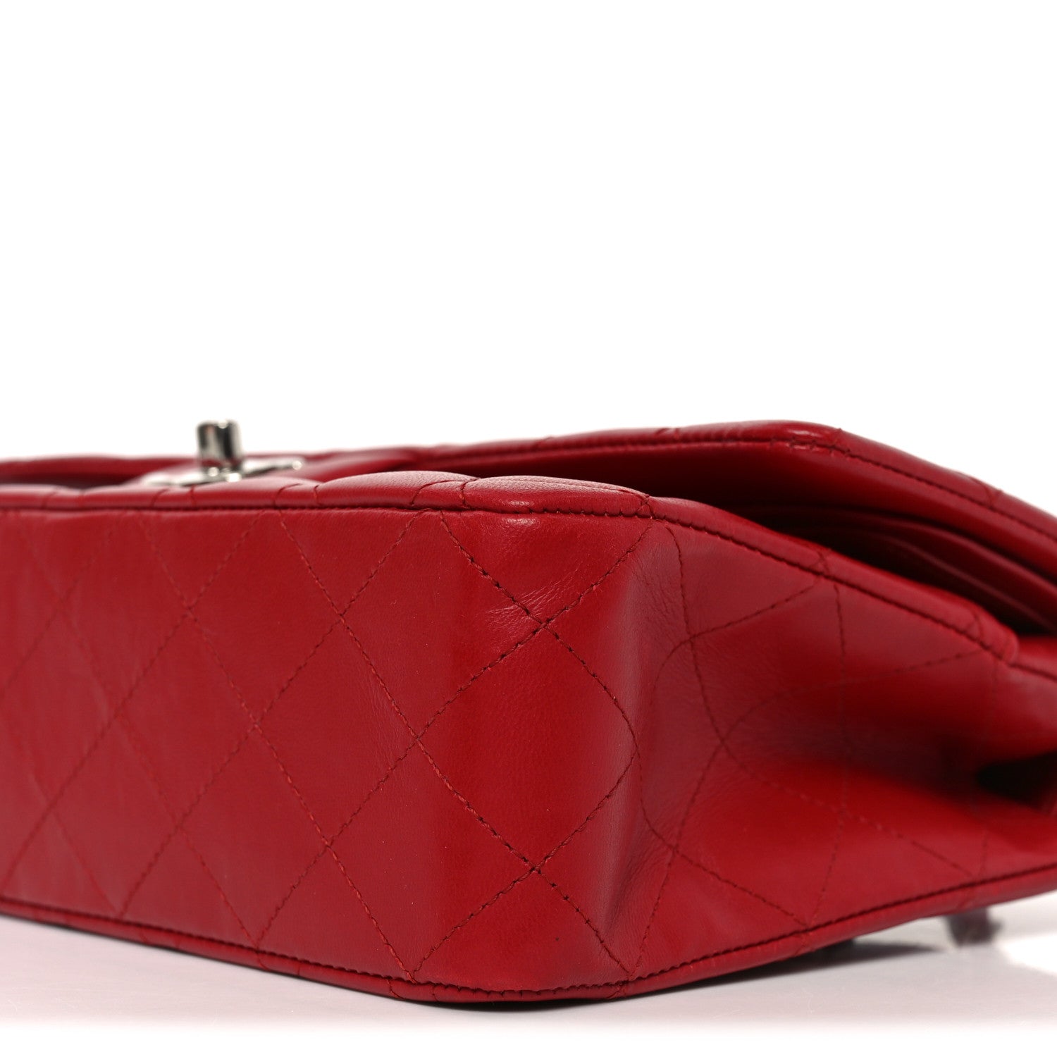 Chanel Lambskin Quilted Medium Double Flap Red