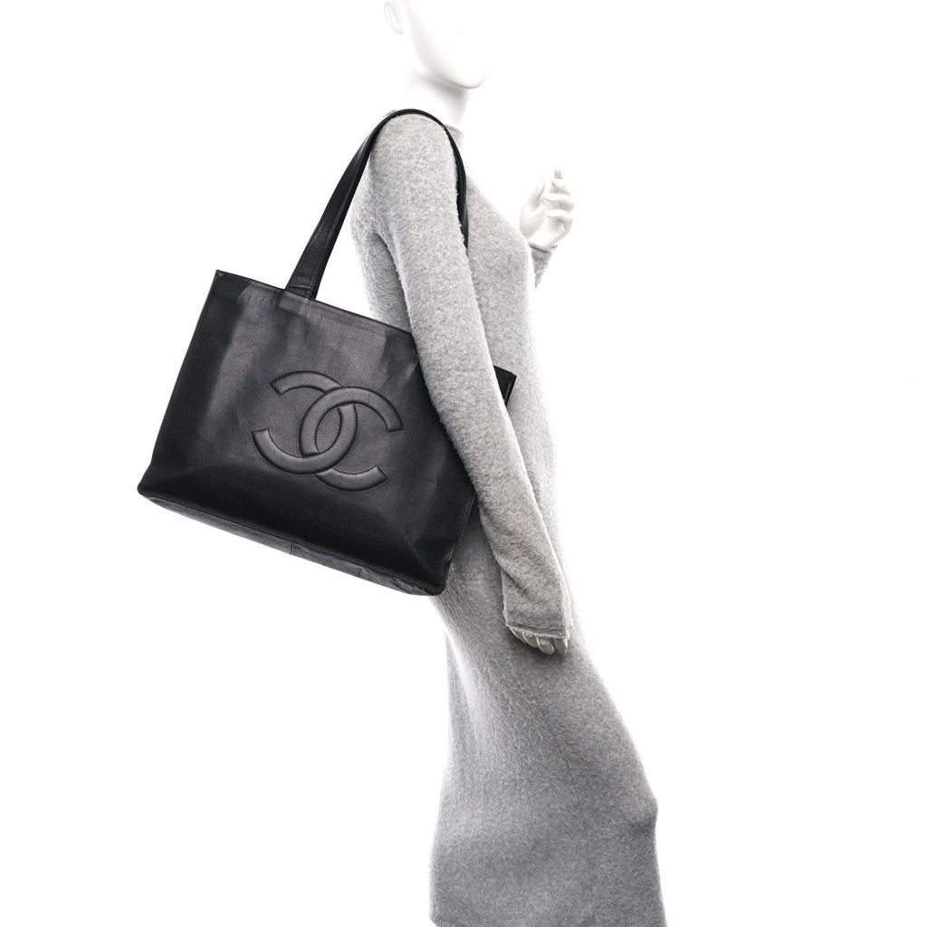 Chanel Caviar CC Tote Black