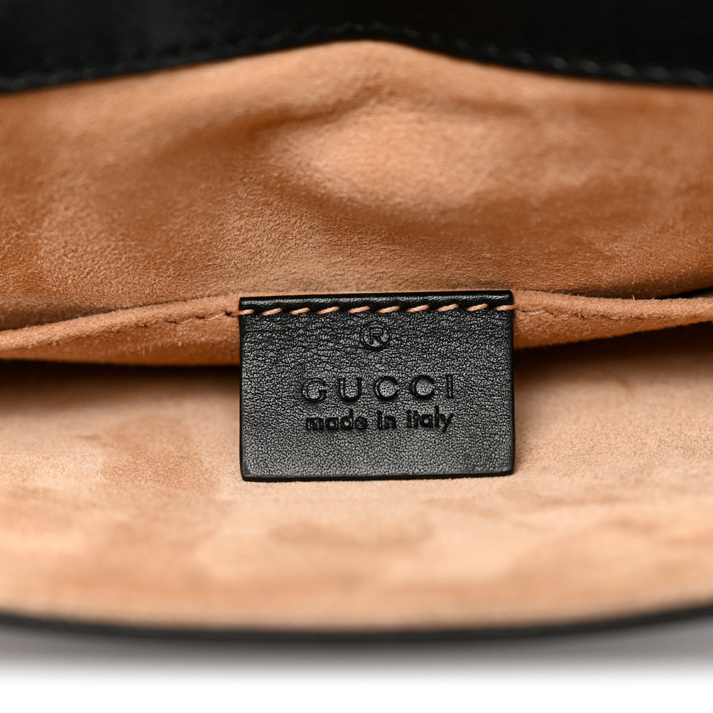 Gucci Calfskin Small Sylvie Wristlet Clutch Black