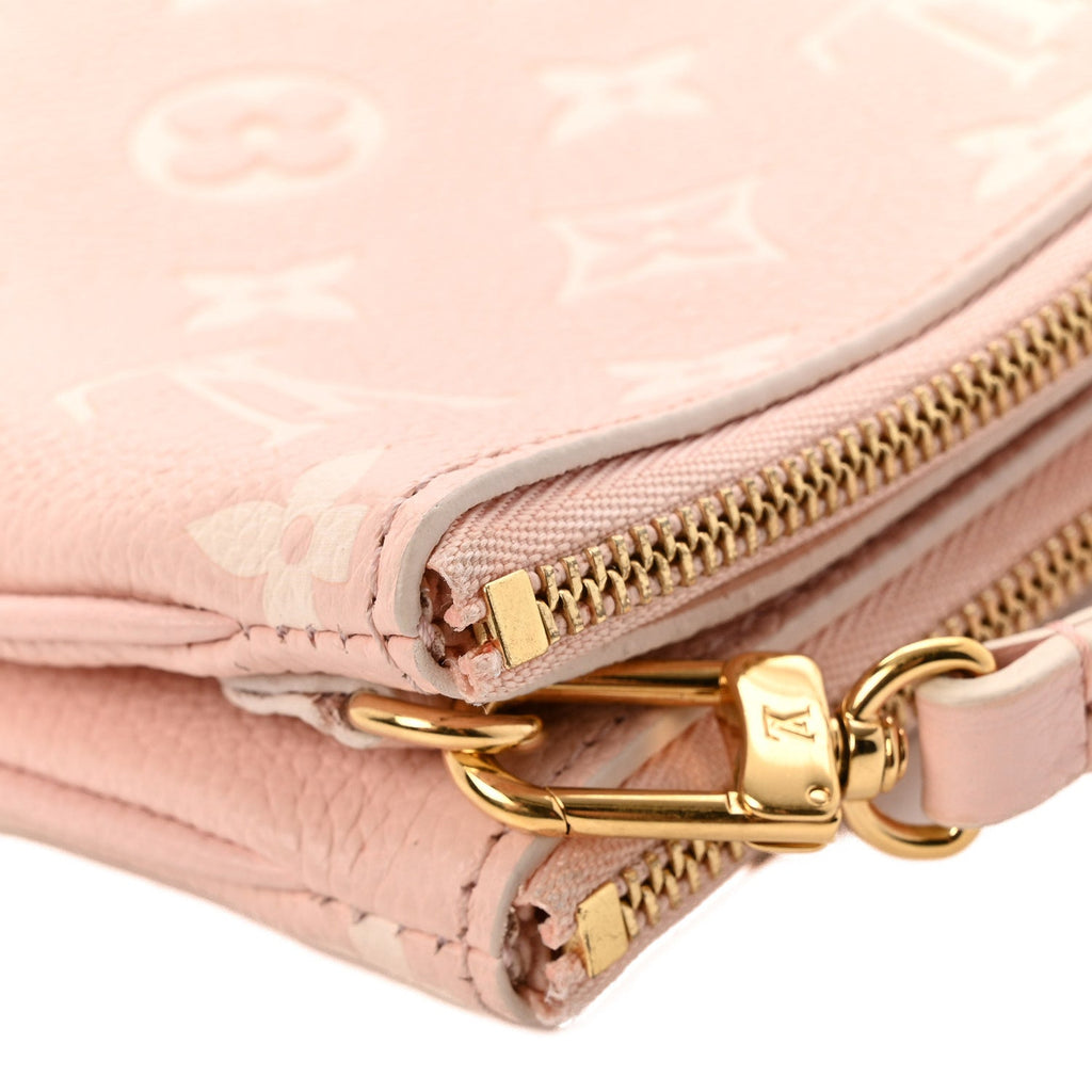 Louis Vuitton Empreinte Monogram Double Zip Pochette Rose