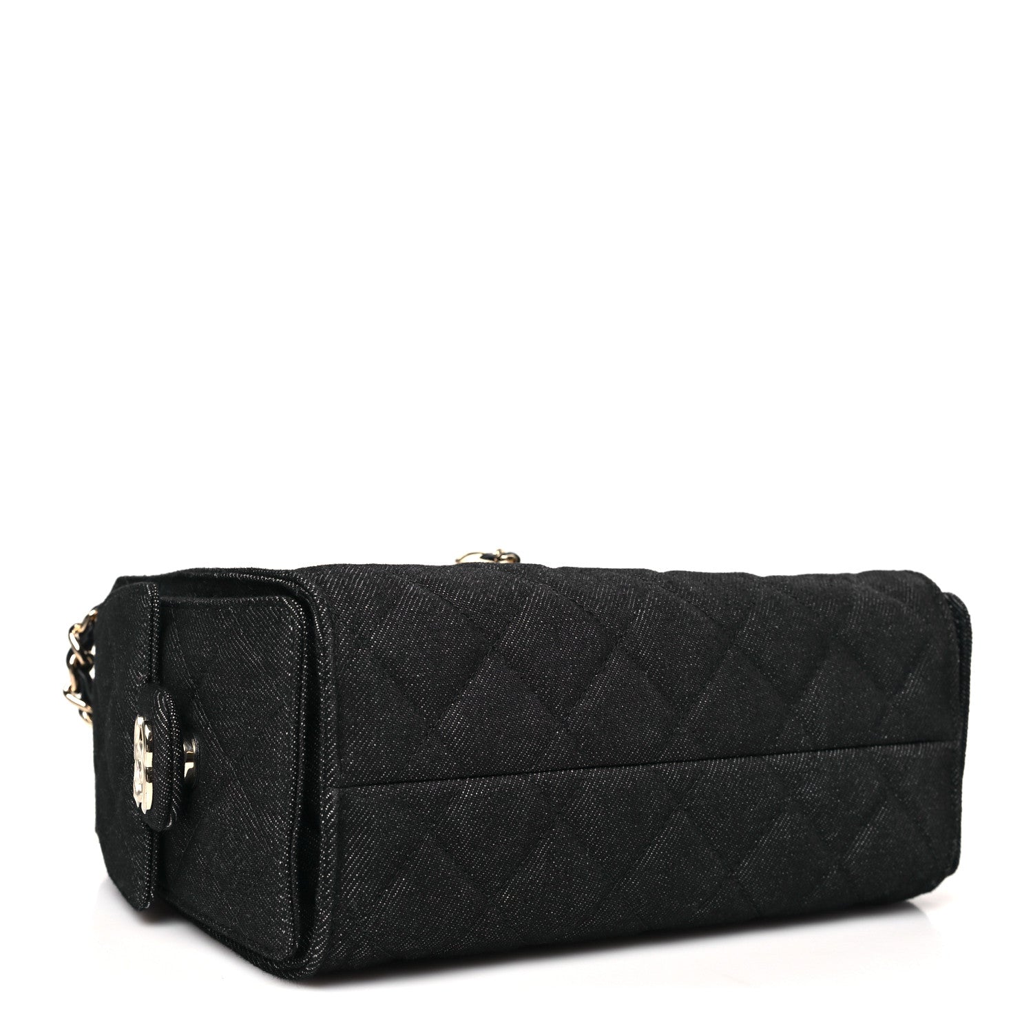 Chanel Denim Quilted Mini Chanel 25 Handbag Dark Blue