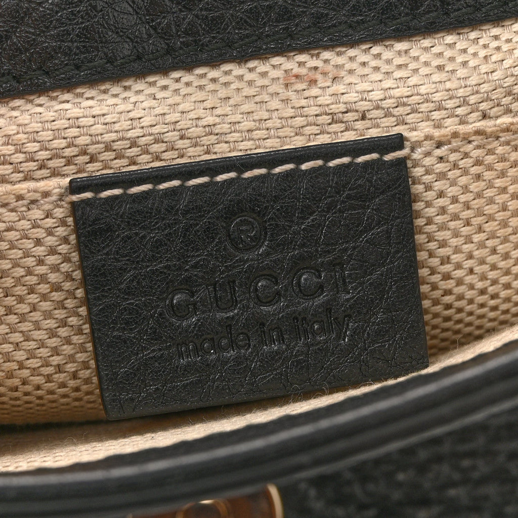 Gucci Pebbled Calfskin Small Soho Flap Crossbody Black