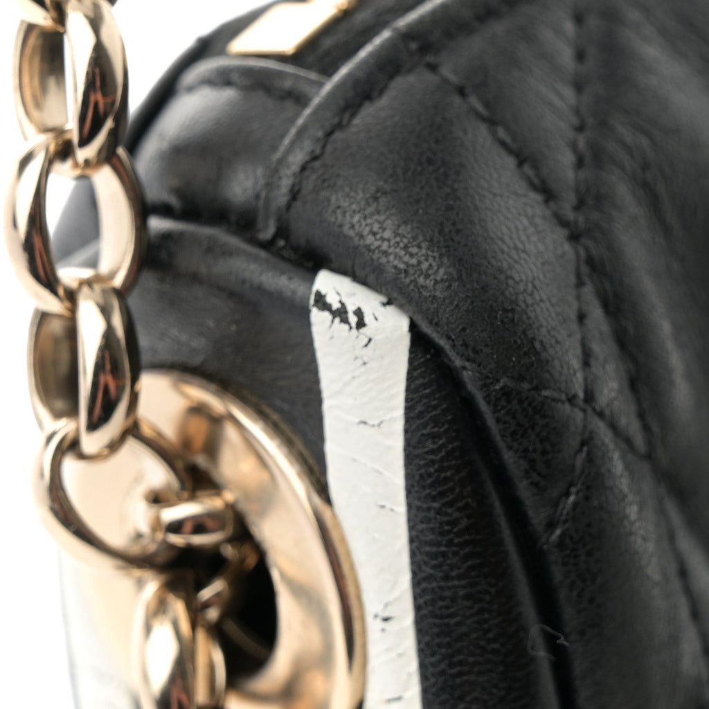 Christian Dior Lambskin Cannage Small Dior Vibe Hobo Bag Black