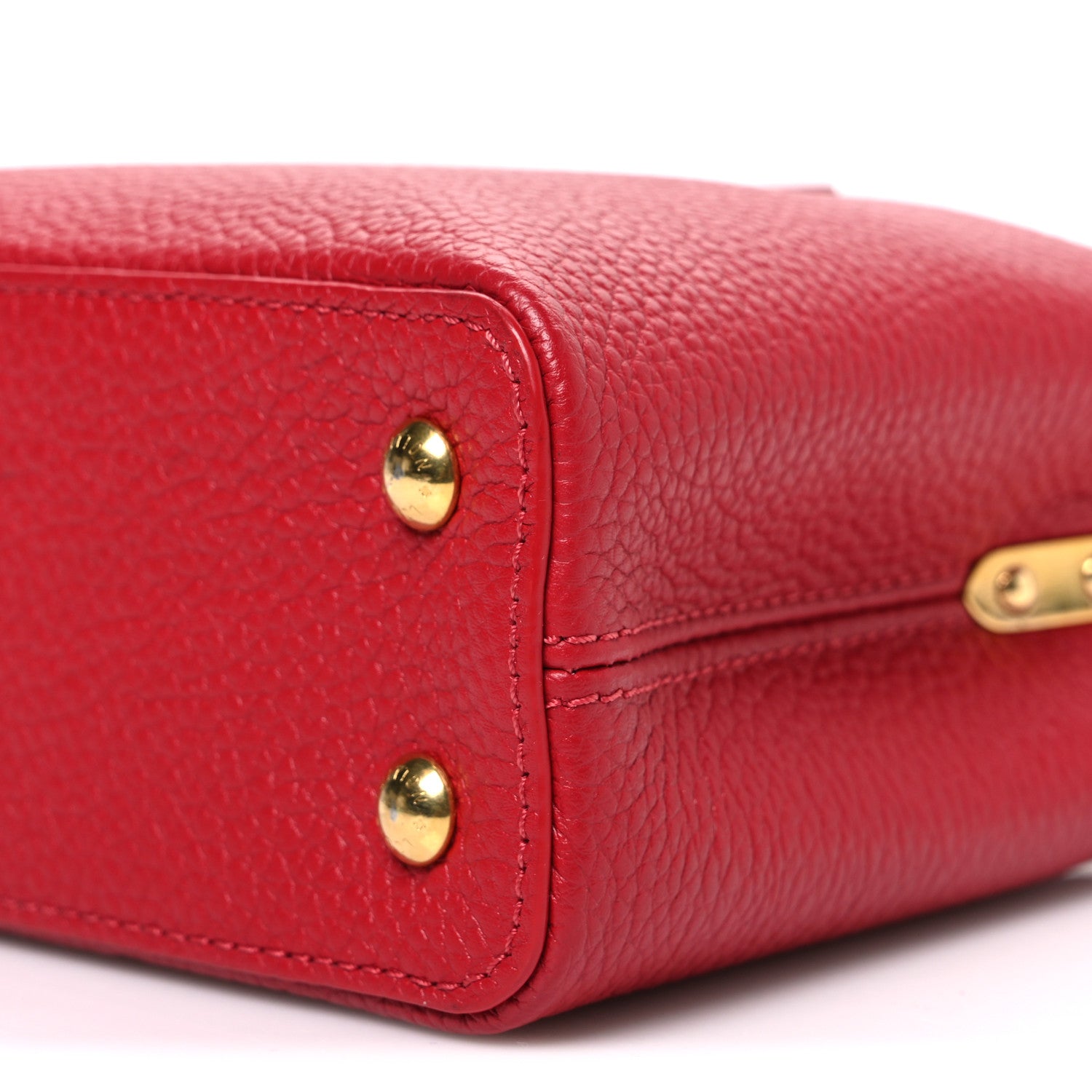 Louis Vuitton Taurillon Mini Capucines Scarlet
