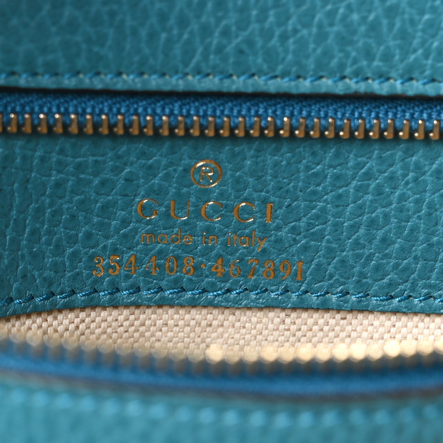 Gucci Dollar Calfskin Small Swing Tote Classic Marine Deep Cobalt