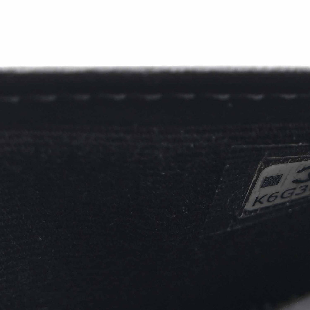 Grained Calfskin Quilted Passport Holder Wallet So Black