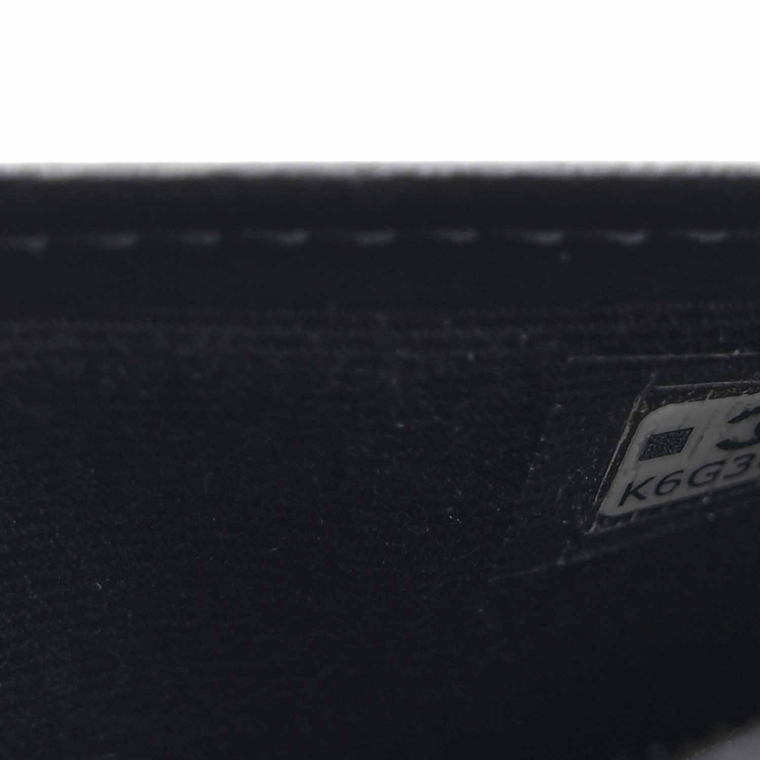 Grained Calfskin Quilted Passport Holder Wallet So Black