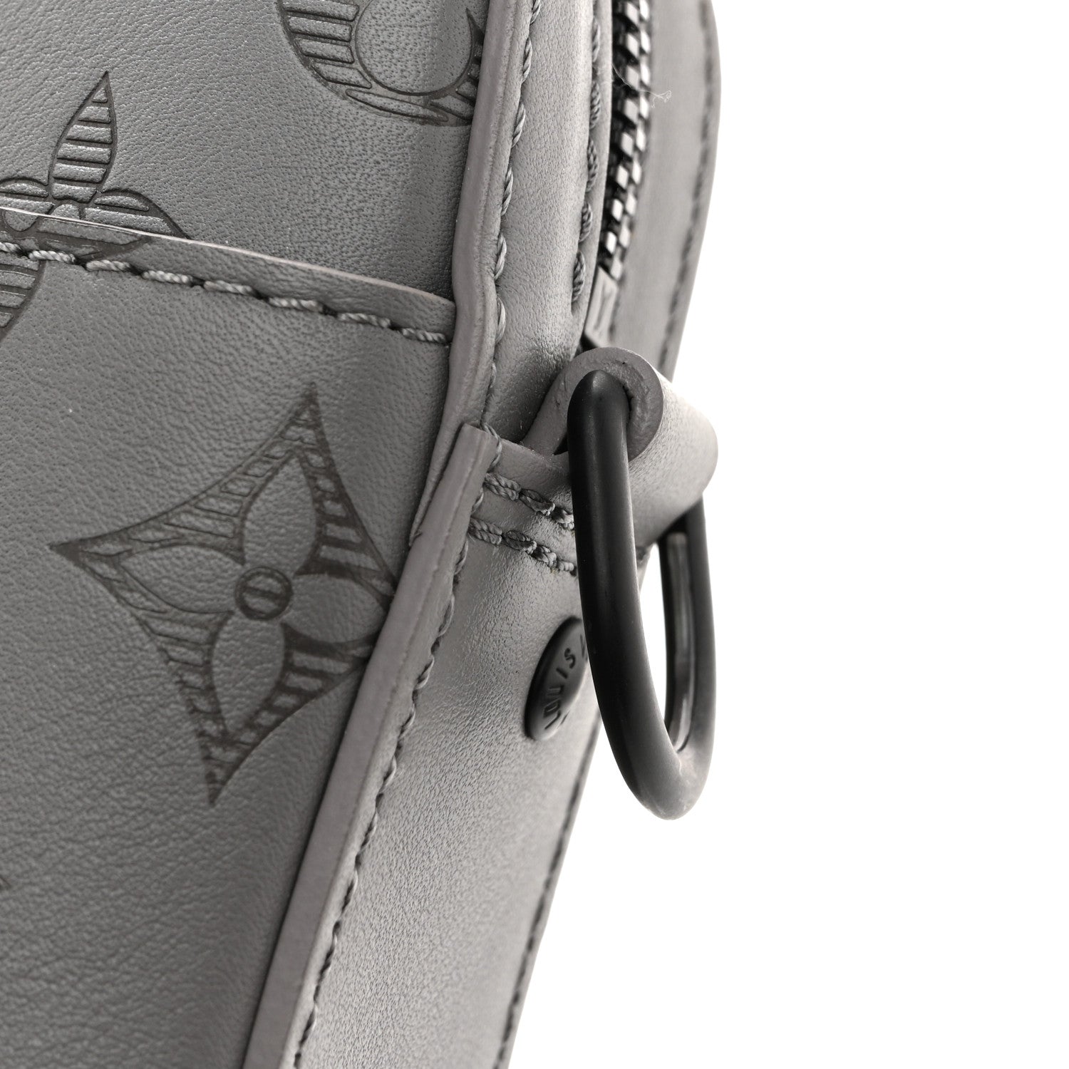 Louis Vuitton Calfskin Monogram Shadow Trio Messenger Anthracite Gray