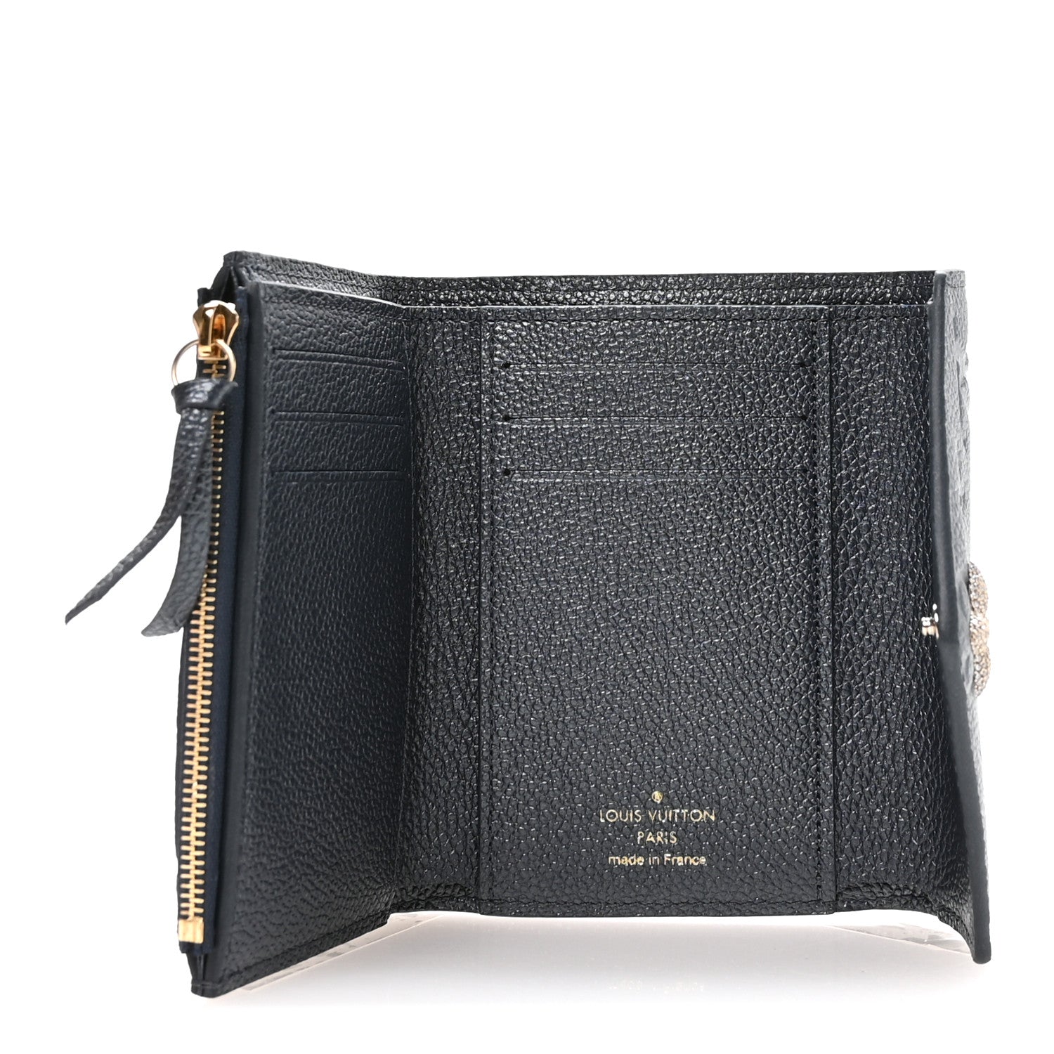Louis Vuitton Empreinte Monogram Flower Victorine Wallet Navy Blue