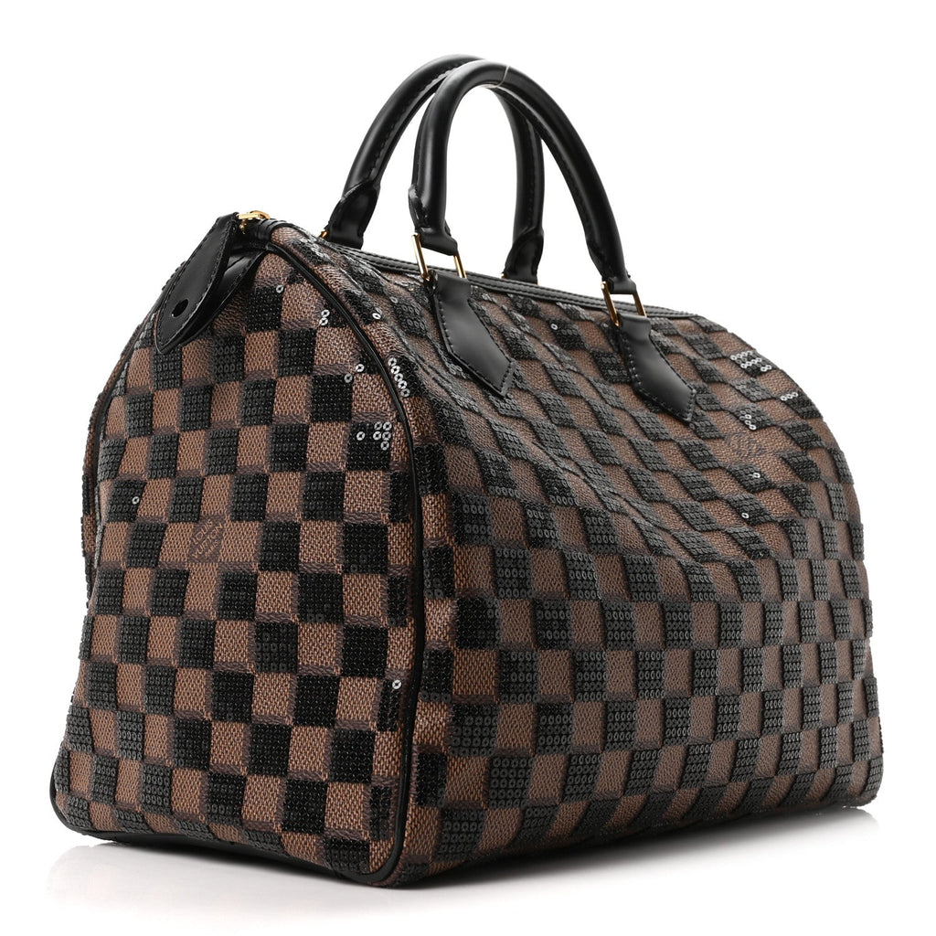 Louis Vuitton Damier Paillettes Speedy 30 Black