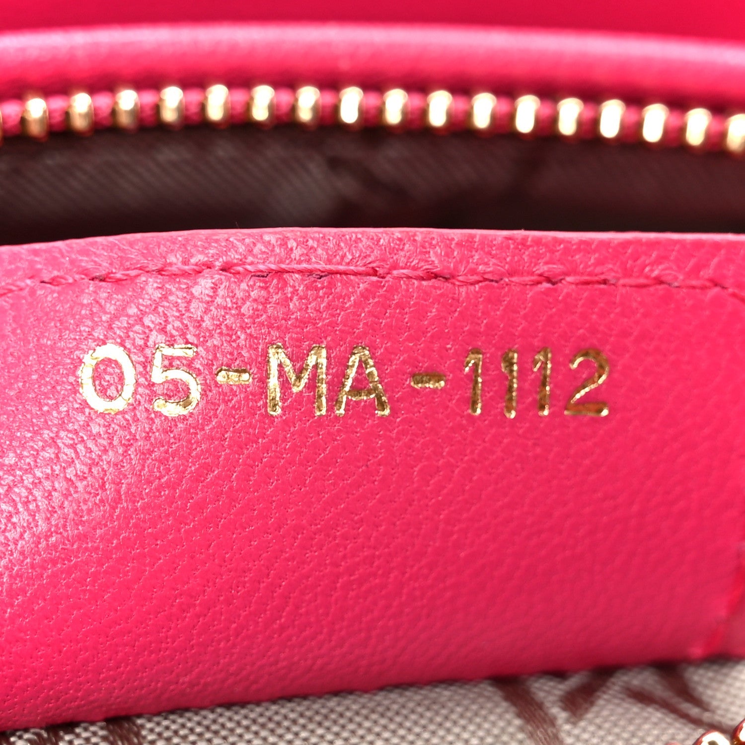 Christian Dior Lambskin Cannage Medium Lady Dior Fuchsia