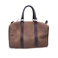 CHRISTIAN DIOR  Brown Embossed Logo Monogram Boston Bag