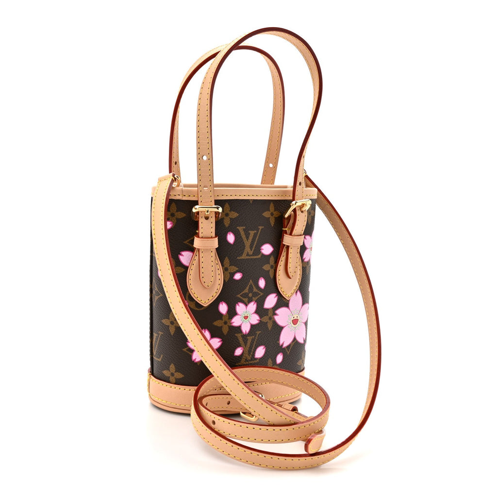 Louis Vuitton LV X TM Monogram Cherry Blossom Nano Bucket Sakura Brown