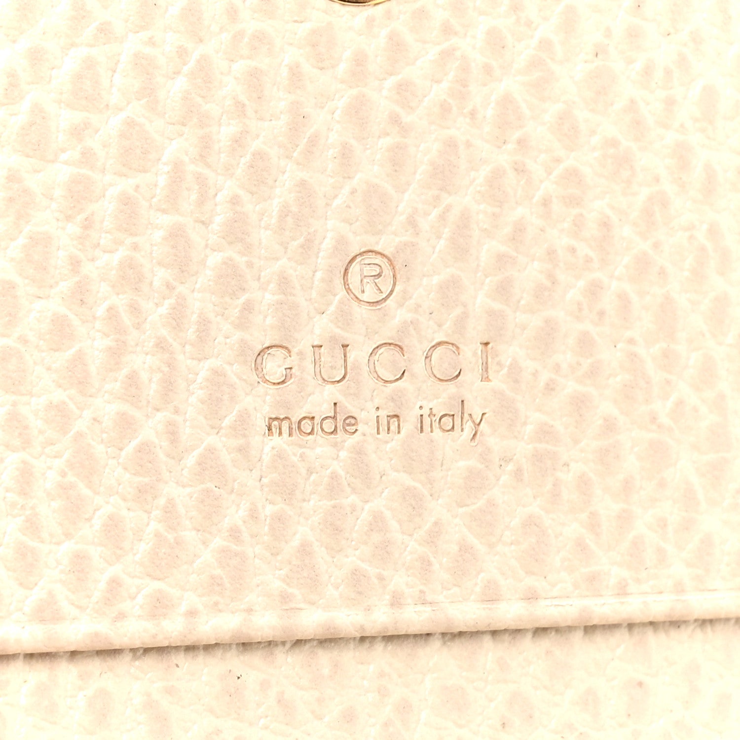 Gucci Dollar Calfskin GG Supreme Monogram GG Marmont Card Case Mystic White Beige Ebony