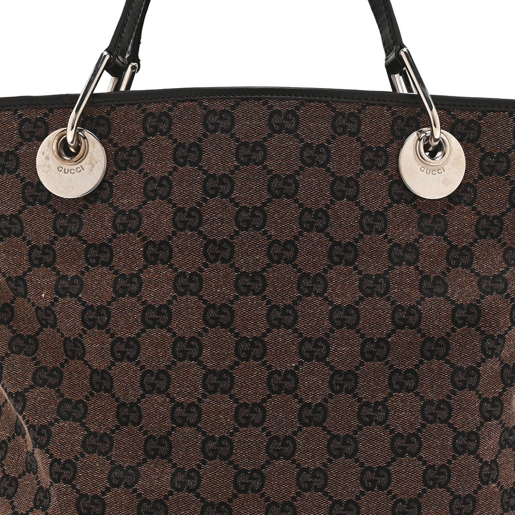 Gucci Monogram Large Eclipse Tote Dark Brown