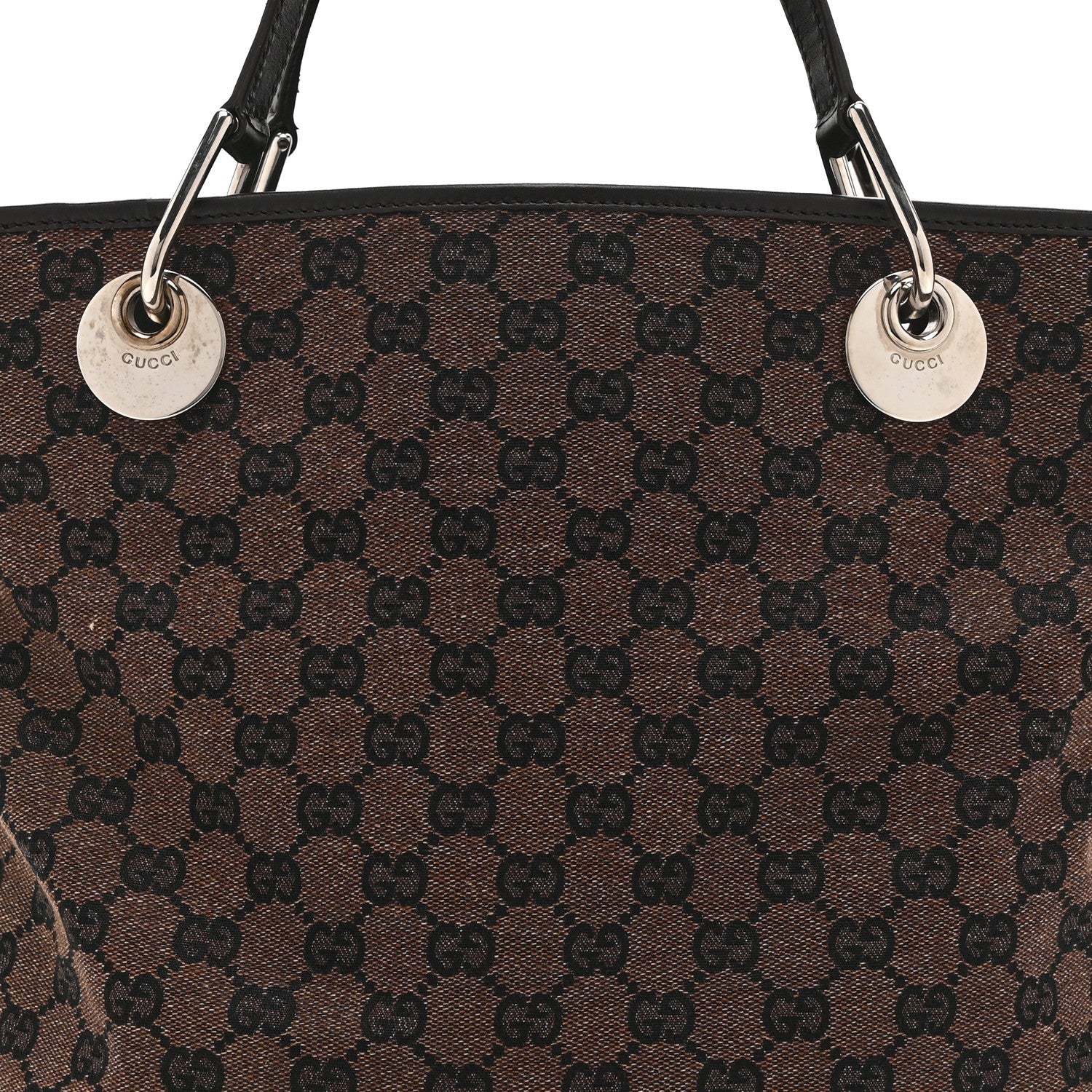 Gucci Monogram Large Eclipse Tote Dark Brown