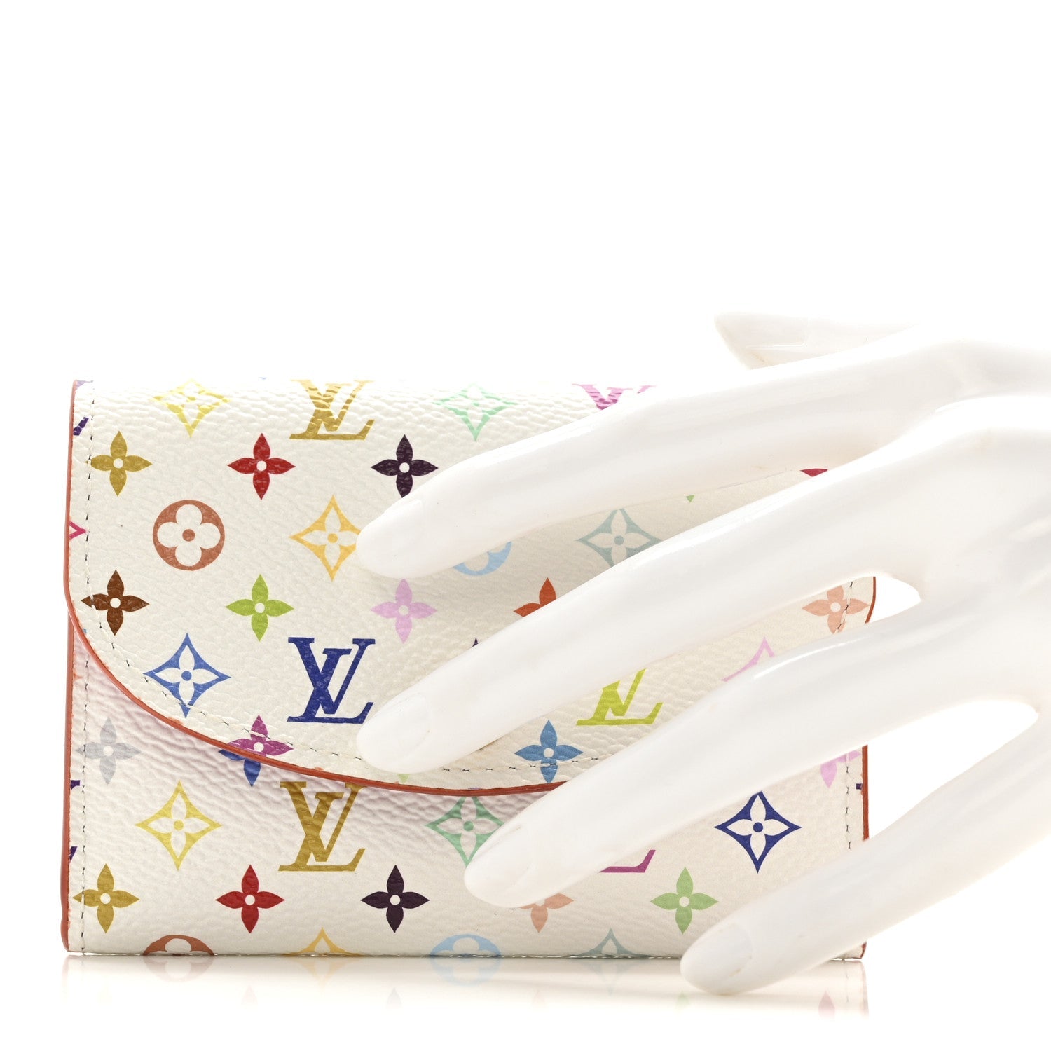 Louis Vuitton LV X TM Monogram Multicolor Rosalie Coin Purse White Kawaii Pink