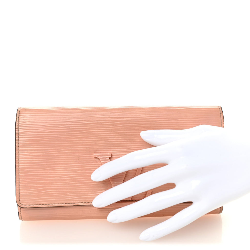 Louis Vuitton Epi Louise Wallet Rose Nacre