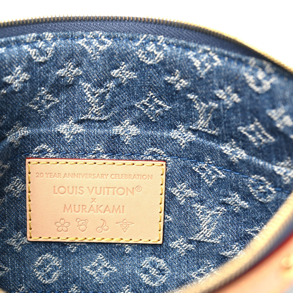 Louis Vuitton LV X TM Monogram Denim Cerises Pochette Accessories Blue