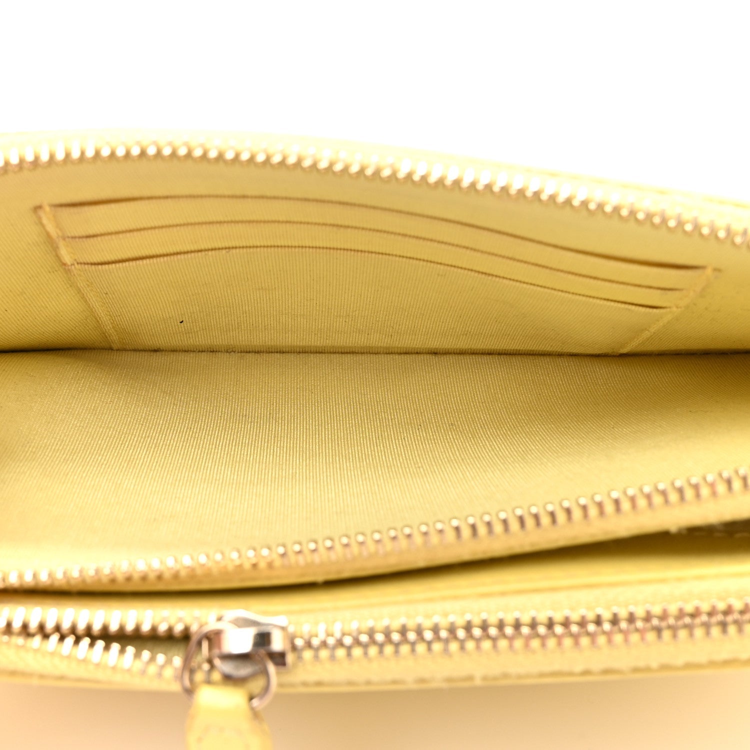 Chanel Caviar Quilted CC Filigree Clutch With Chain Yellow