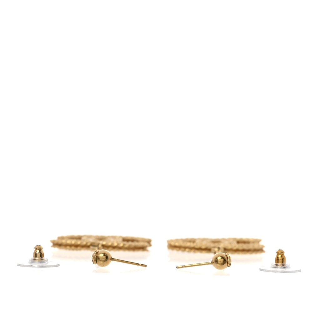 CC Drop Earrings Matte Gold