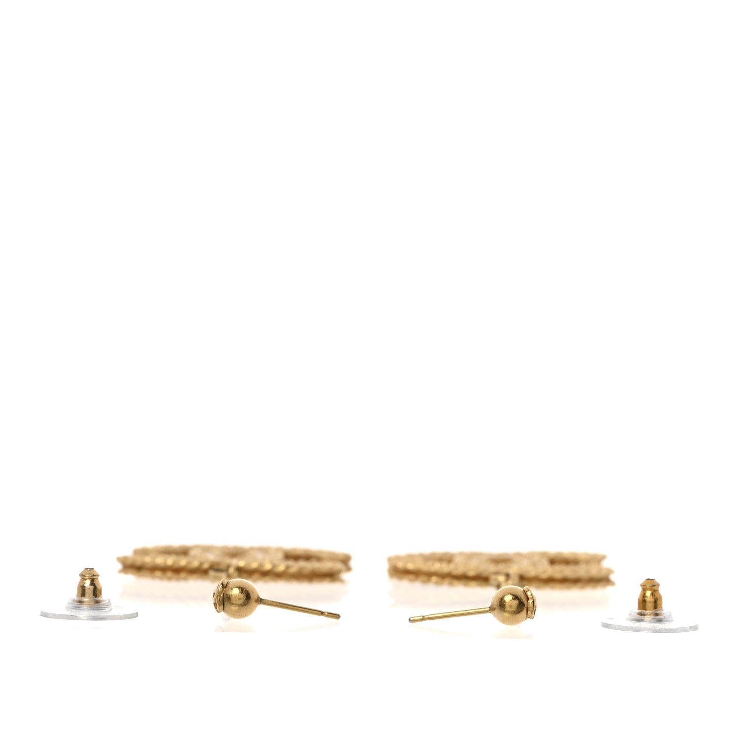 CC Drop Earrings Matte Gold