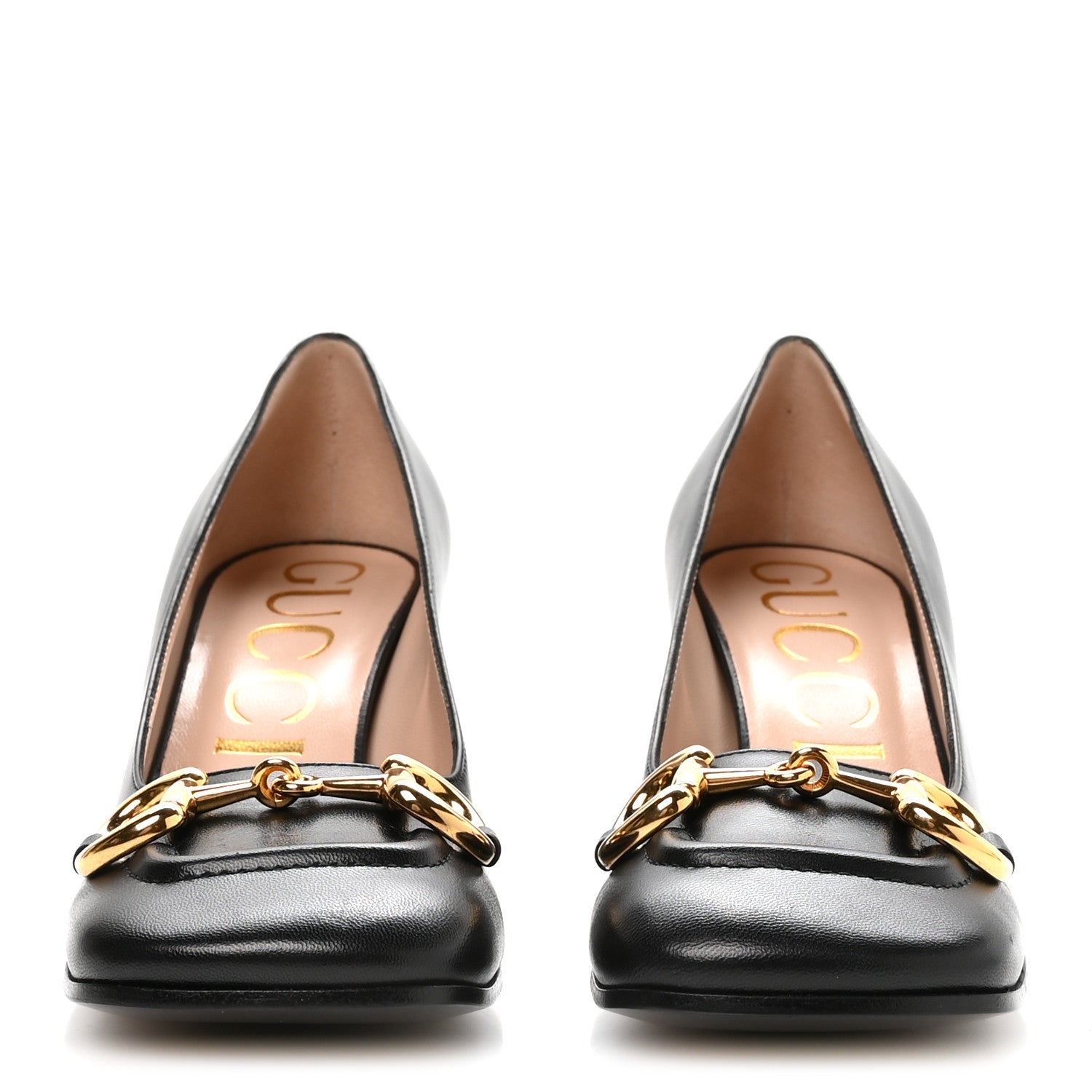 Gucci Malaga Kid Horsebit 75mm Pumps 38.5 Black