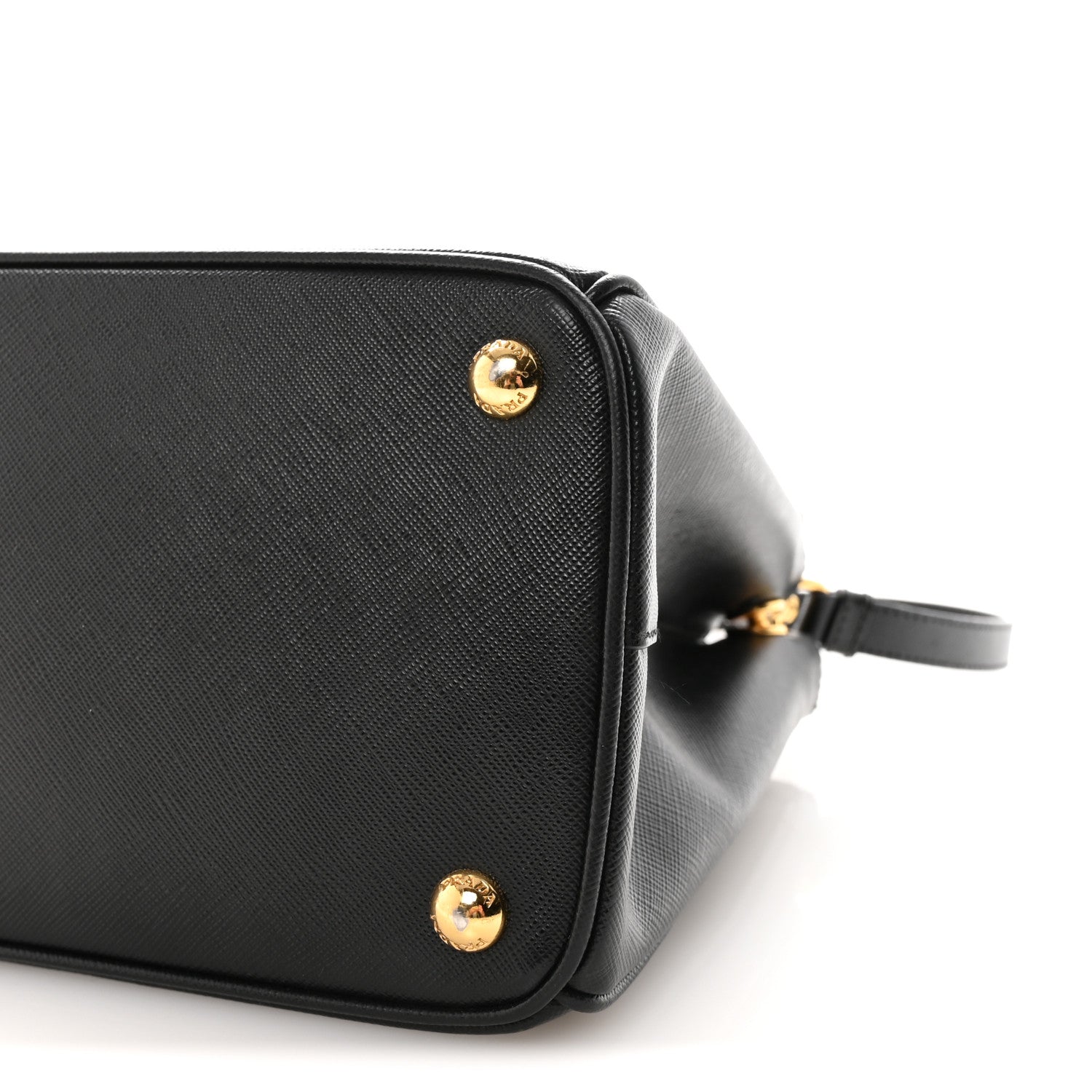 Prada Saffiano Small Galleria Double Zip Tote Black