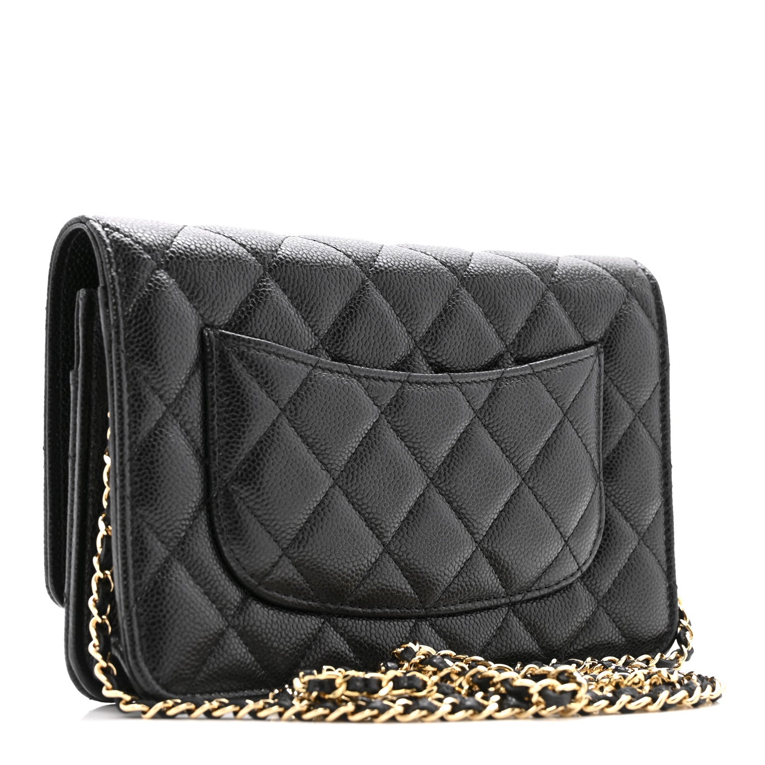 Chanel Caviar Quilted Miss Coco Wallet On Chain WOC Black