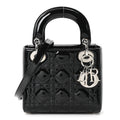 Christian Dior Patent Cannage Mini Lady Dior Black