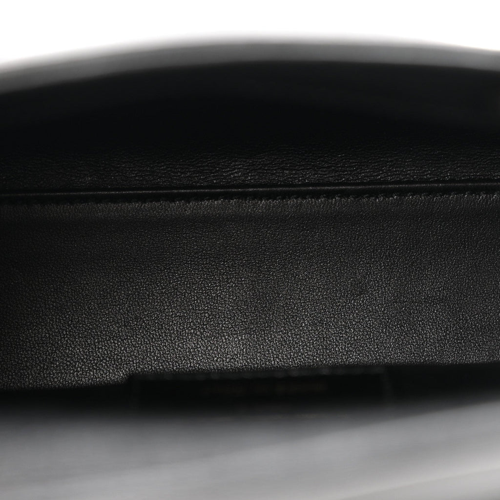 Christian Dior Calfskin Beaded Mini Lady Dior Black