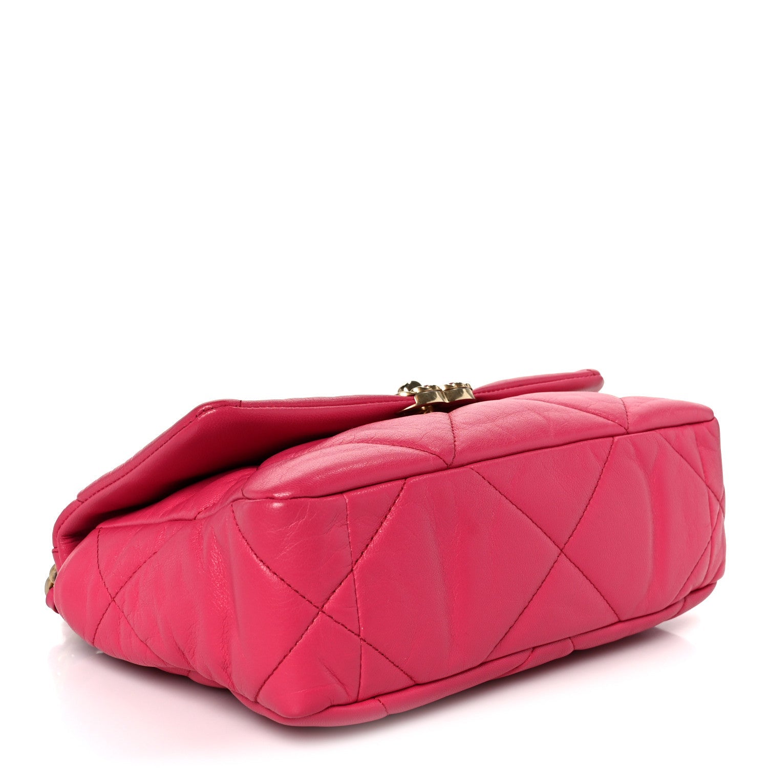 Chanel Lambskin Quilted Medium Chanel 19 Flap Dark Pink