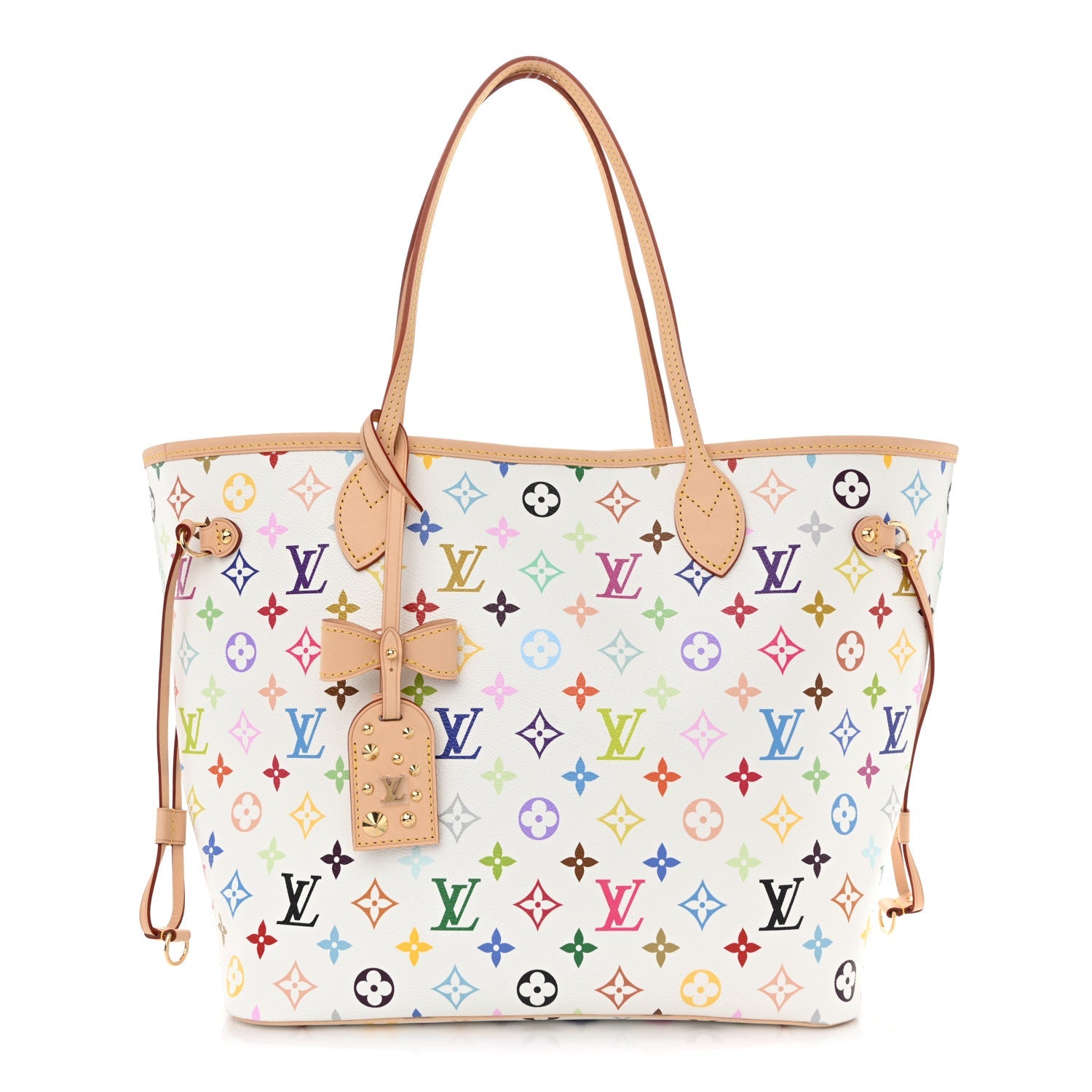 Louis Vuitton LV X TM Monogram Multicolor Neverfull MM White