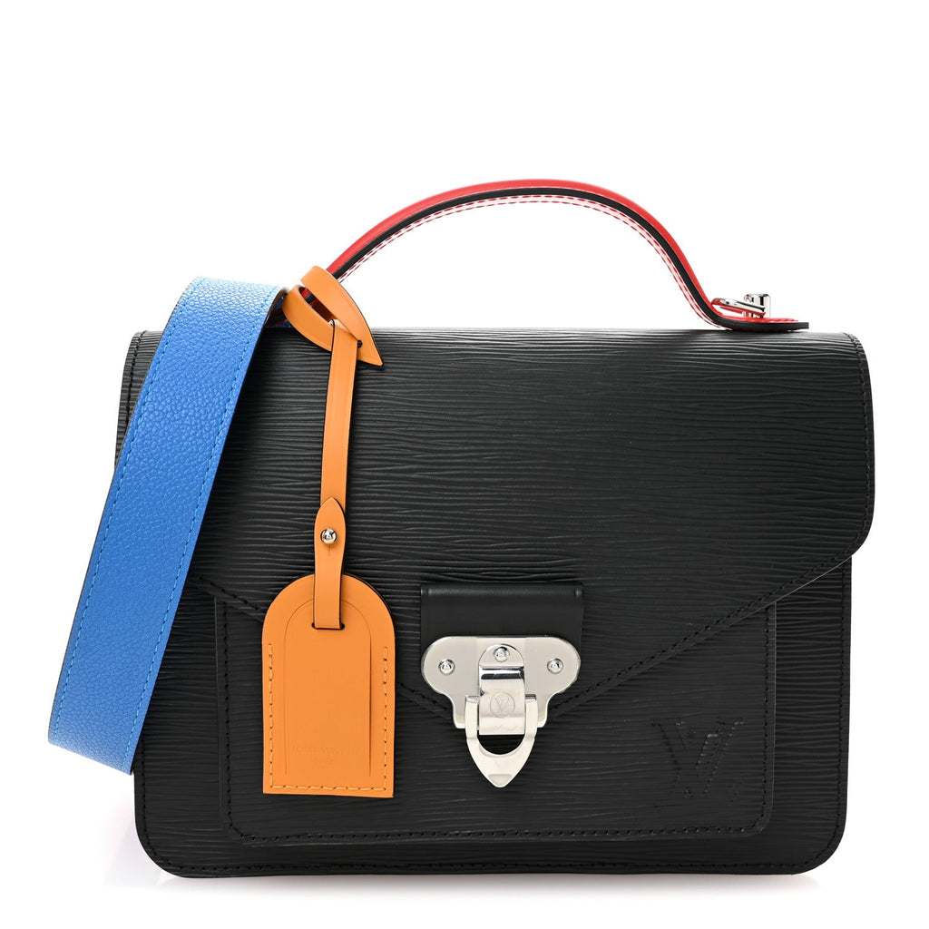 Louis Vuitton Epi Neo Monceau Black Coquelicot Blue Roi Safran
