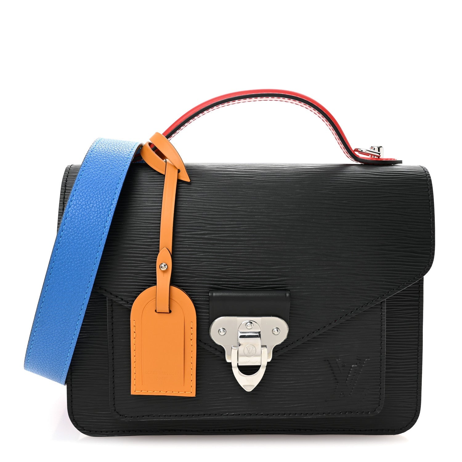 Louis Vuitton Epi Neo Monceau Black Coquelicot Blue Roi Safran
