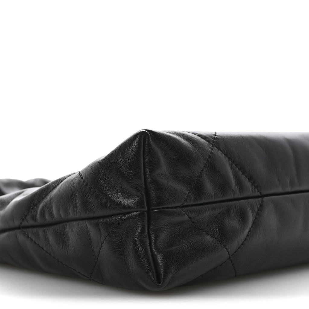 Chanel Shiny Calfskin Quilted Small Chanel 22 Black