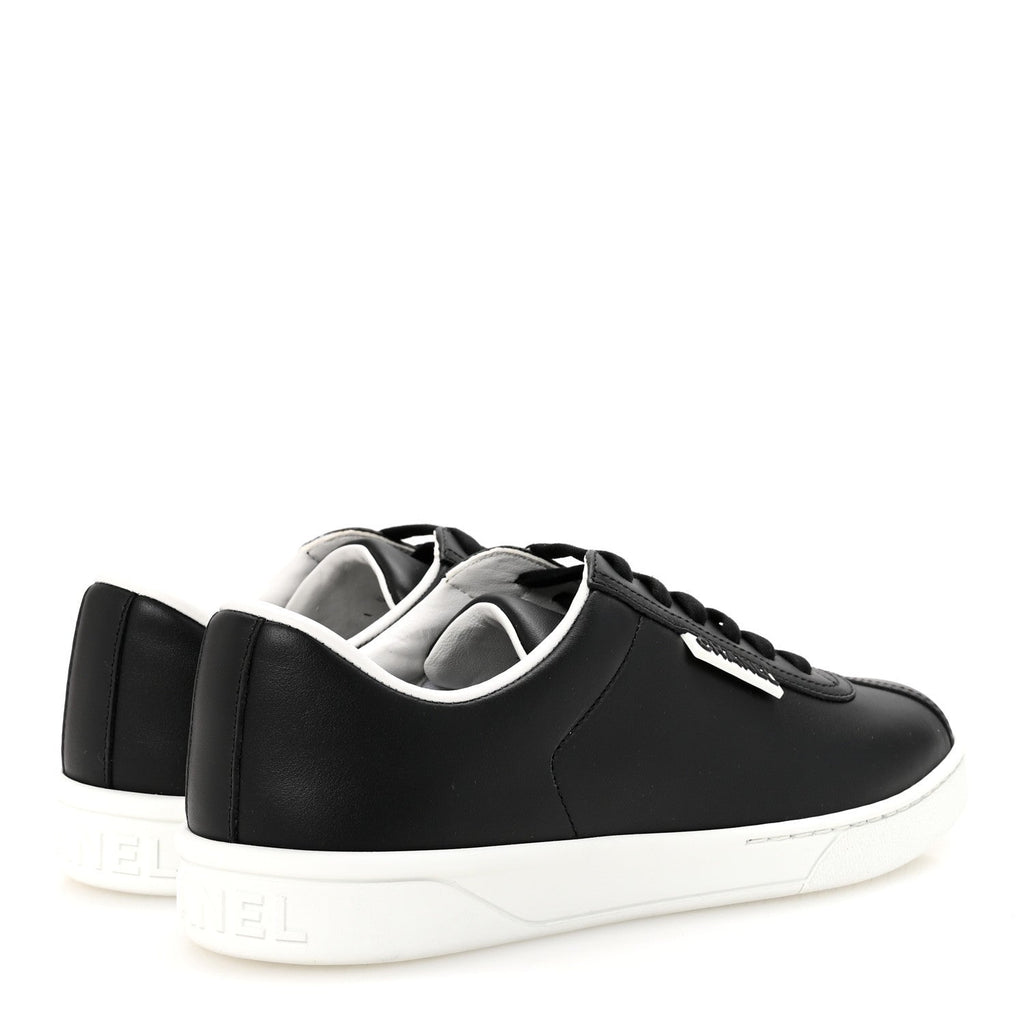 Calfskin CC Uniform Womens Sneakers 37 Black