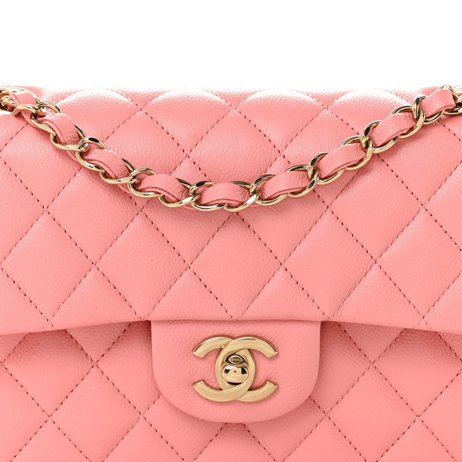 Chanel Caviar Quilted Small Double Flap Light Pink