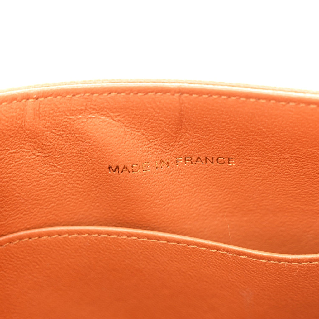 Chanel Caviar Top Handle Kelly Flap Brown