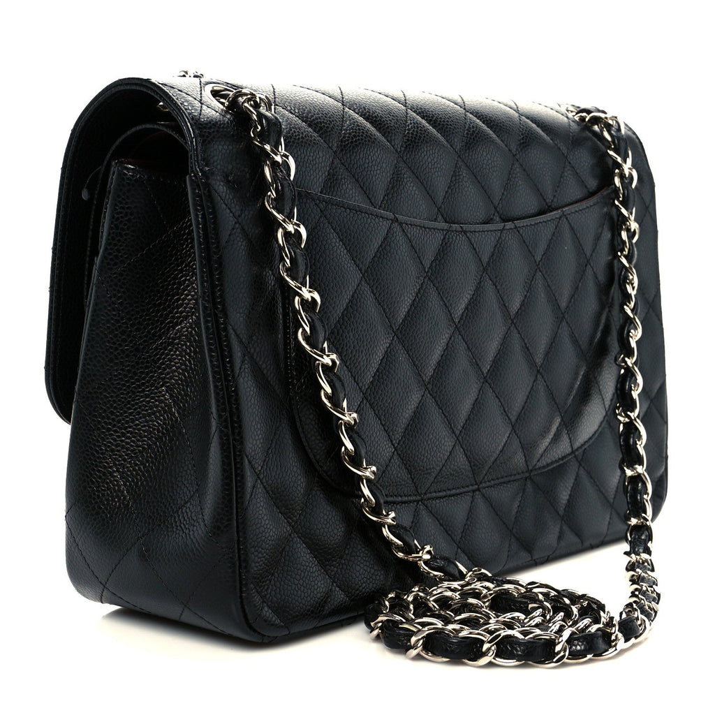 Chanel Caviar Quilted Jumbo Double Flap Black