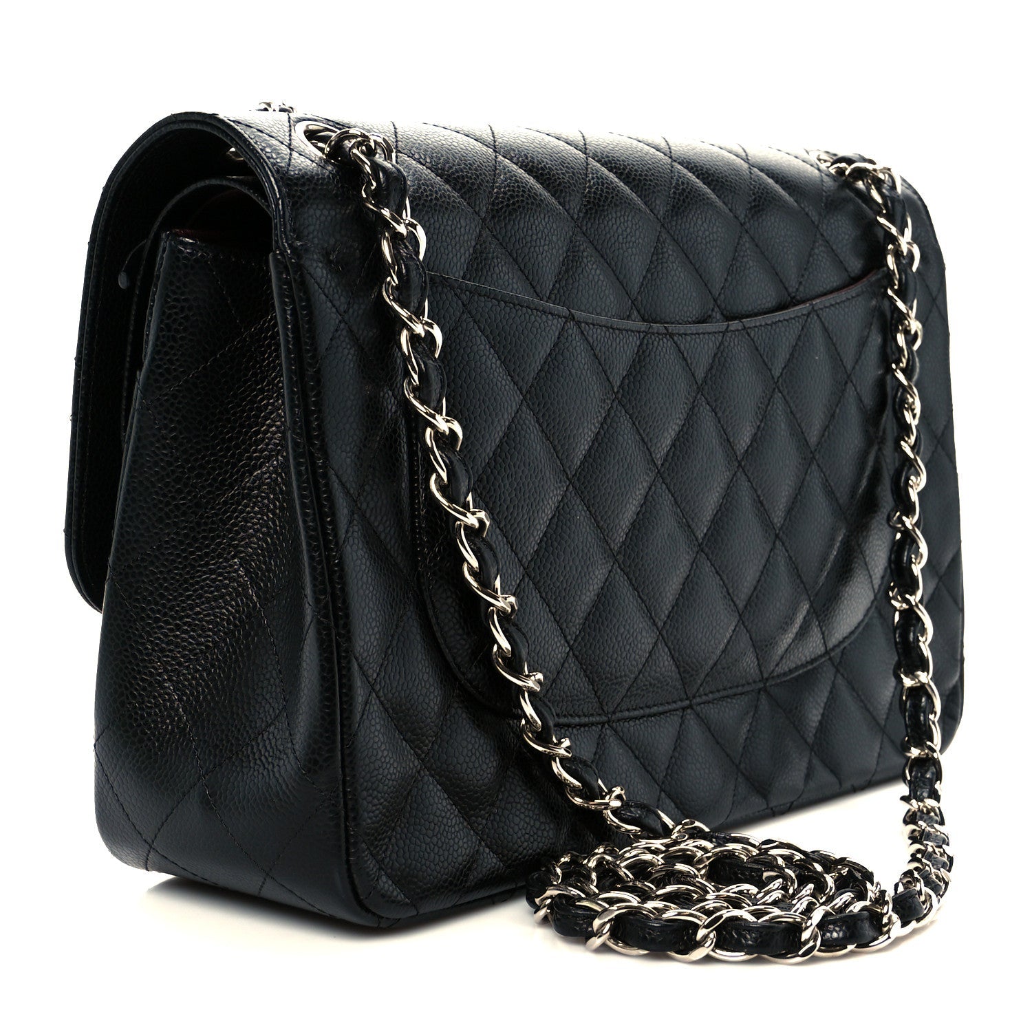 Chanel Caviar Quilted Jumbo Double Flap Black