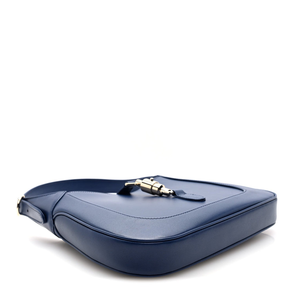 Gucci Sea Calfskin Web Medium Jackie 1961 Hobo Plastic Blue