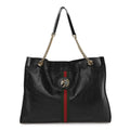 Gucci Calfskin Large Rajah Chain Tote Black