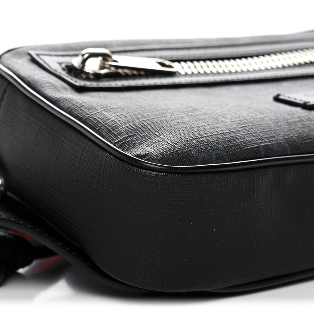 Gucci Soft GG Supreme Monogram Web Belt Bag Black Grey