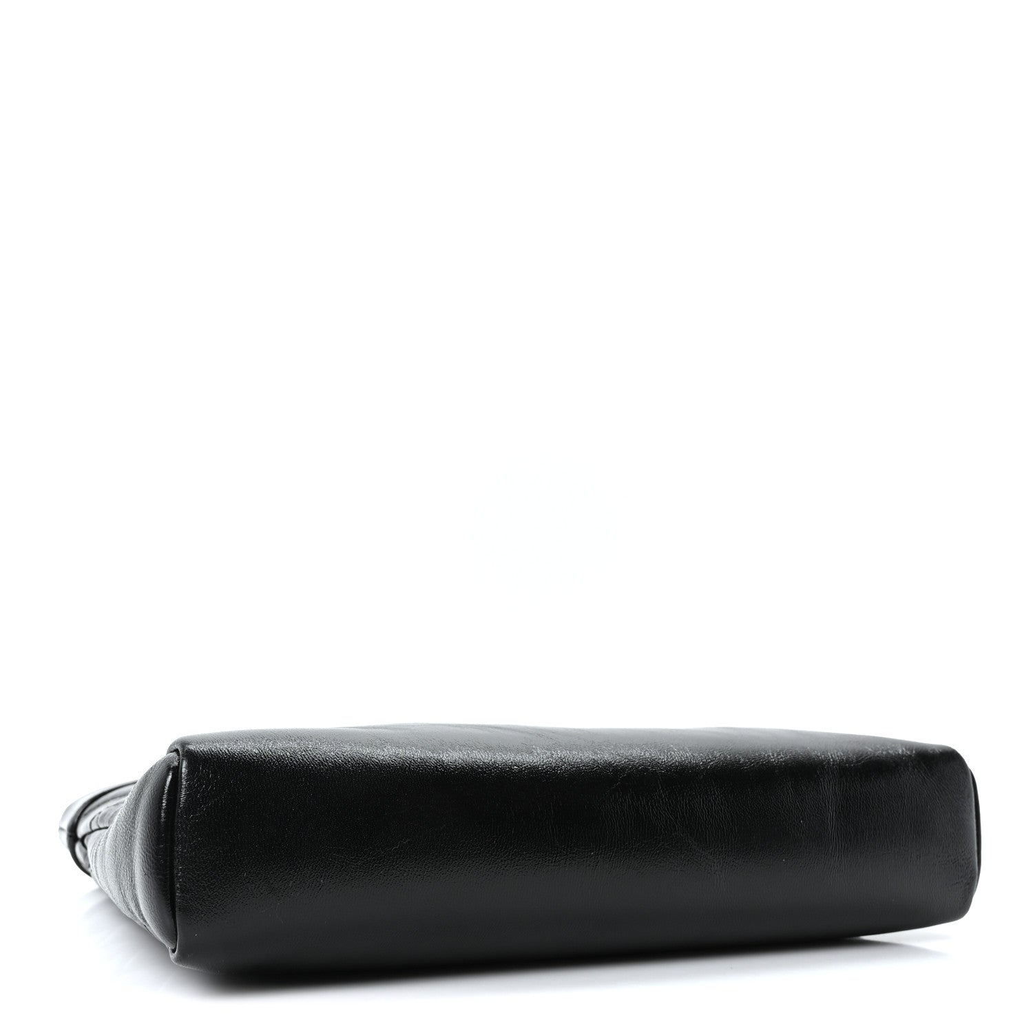 Chanel Shiny Crumpled Calfskin Quilted Mini 31 Shopping Bag Black