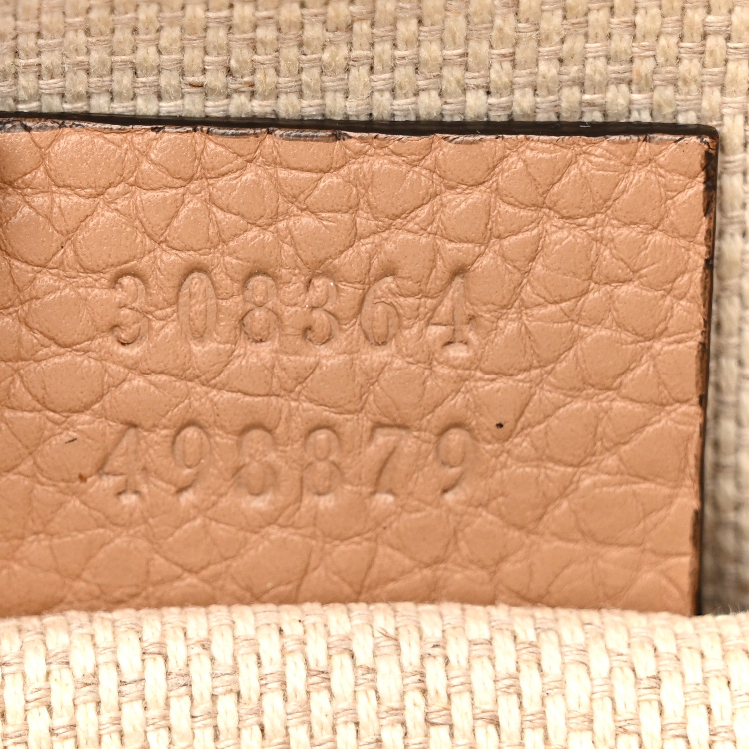 Gucci Pebbled Calfskin Small Soho Disco Bag Camelia