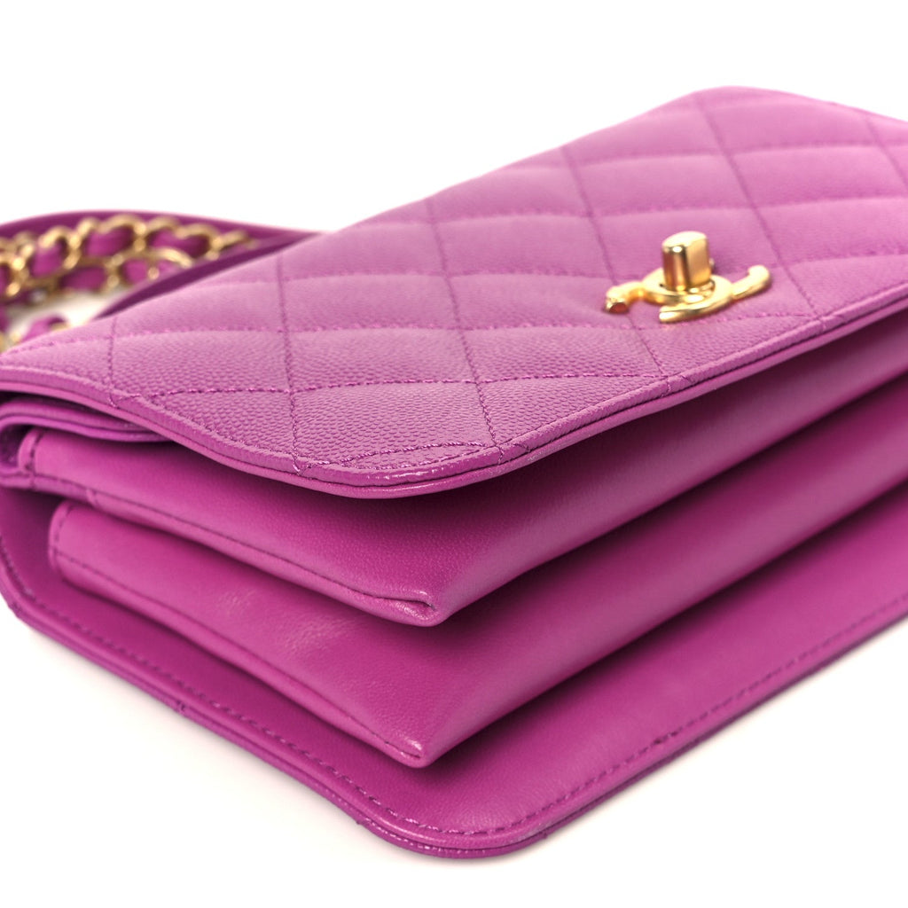 Chanel Caviar Quilted Mini Top Handle Flap Dark Pink